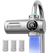 Combo Eurolife Faucet Mount Water Filter EL-LS-A15, LED Sink Water Filter with UV Light and Real ...