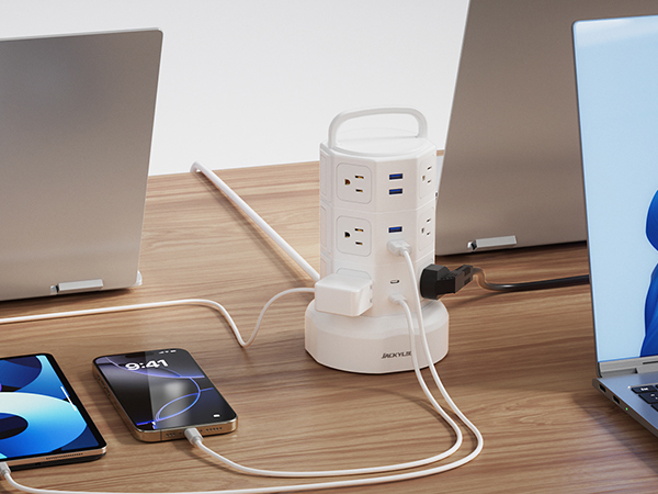 office supplies power strip tower
