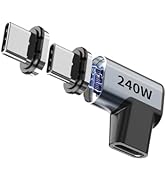Tciogrxp 240W 90 Degree Magnetic USB C Adapter with 4 Connector Tips USB-C Adapter, Magnetic USB ...