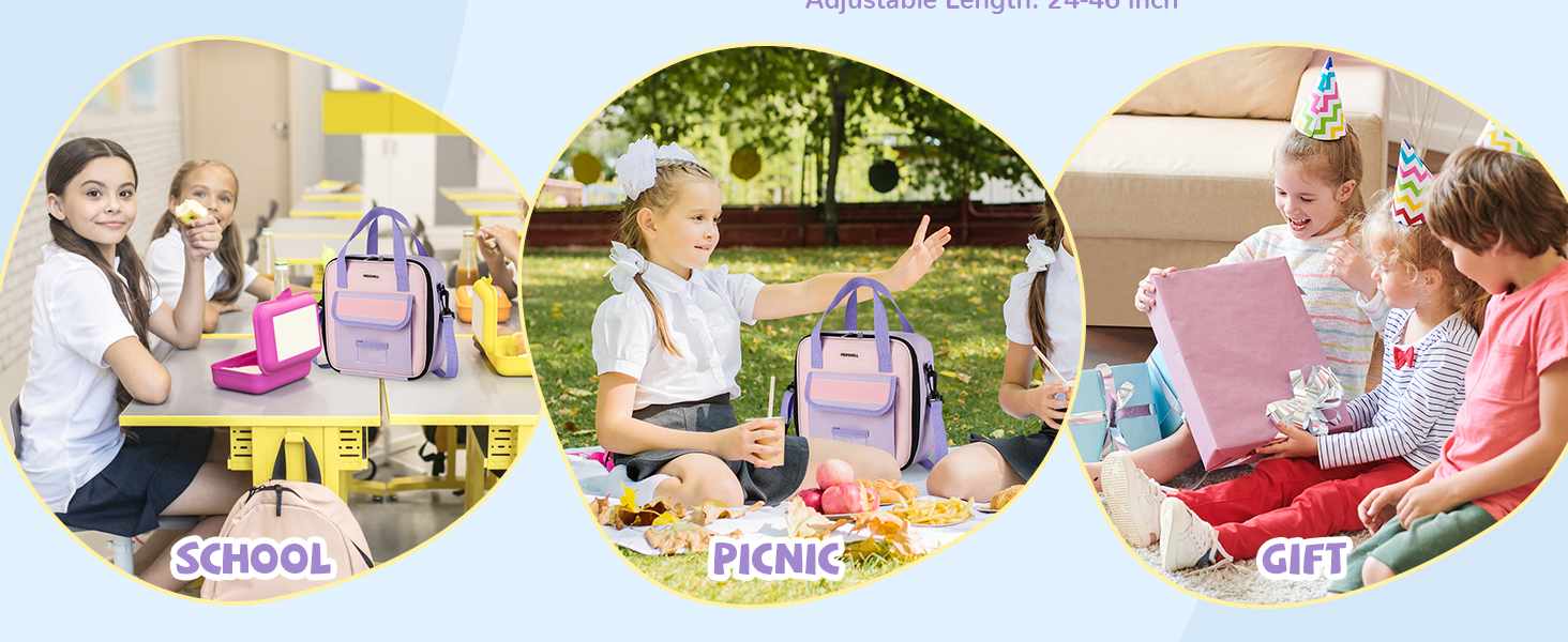 purple lunch box for girls
