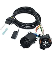 7 Pin to 4 Pin Trailer Wiring Harness with Reverse Wire, 43 Inches USCAR Trailer Extension Wire C...