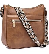 Crossbody Bags for Women Leather Purses: Vegan Cross Body Bag with Adjustable Wide Shoulder Strap...