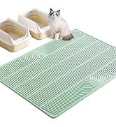 TRZZ XXL Extra Large Cat Litter Mat, Silicone Litter Box Mat for Floor, Waterproof &amp; Non-Slip, Ea...