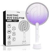 LiBa Electric Fly Swatter Racket, 2 in 1 Electric Bug Zapper USB Rechargeable, 4000V Indoor Outdo...