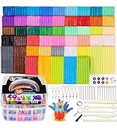 CiaraQ Polymer Clay Kit, DIY Oven Bake Modeling Clay with Sculpting Tools, 50 Colors, 3.46 lb