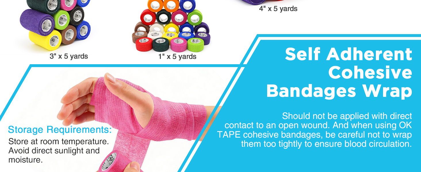 SELF ADHERENT COHESIVE BANDAGE WRAP