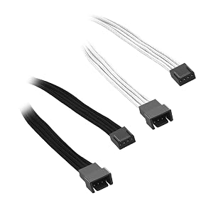 CableMod ModFlex Sleeved 4-pin Fan Cable Extension (Black, 30cm)