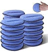 WORKPRO 18-Pack Car Wax Applicator Pads with Finger Pocket, Microfiber Soft Foam Polishing Pads f...