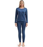 Thermal Underwear Women Ultra-Soft Long Johns Set Base Layer Skiing Winter Warm Top &amp; Bottom