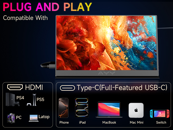 portable monitor,portable monitor for laptop,portable gaming monitor,15.6inch portable monitor