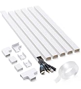 94.5in Cord Hider Kit, Cord Covers for Wires on Wall, Cable Hider Cord Organizer, Wire Hiders for...