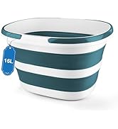 Collapsible Bucket for Cleaning, 16L Mop Bucket with Handle for Floor Window Car Washing, Silicon...