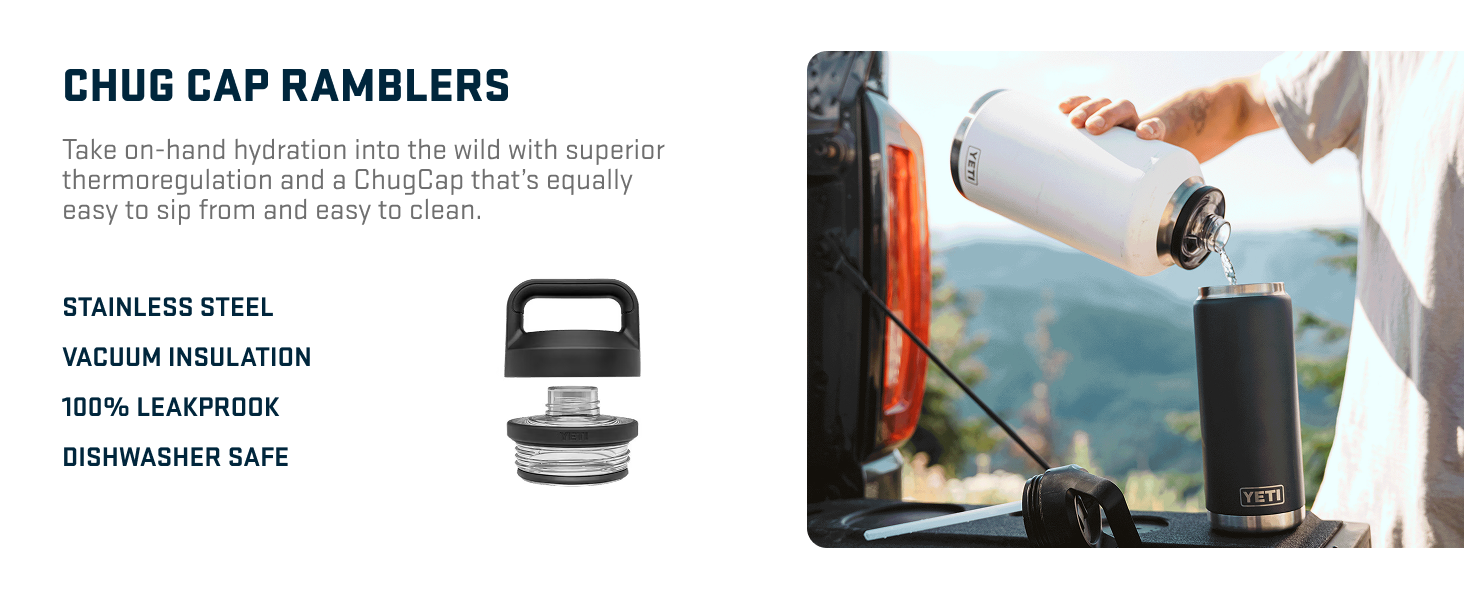 chug cap rambler water bottles