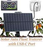 RAINPOINT Easy-Setup Solar,Rechargeable,USB-C Powered Automatic Drip Irrigation Kit System for Ga...