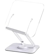 Swivel Book Stand for Reading 360° Rotating Cookbook Stand Desktop Foldable Book Holder for Textb...