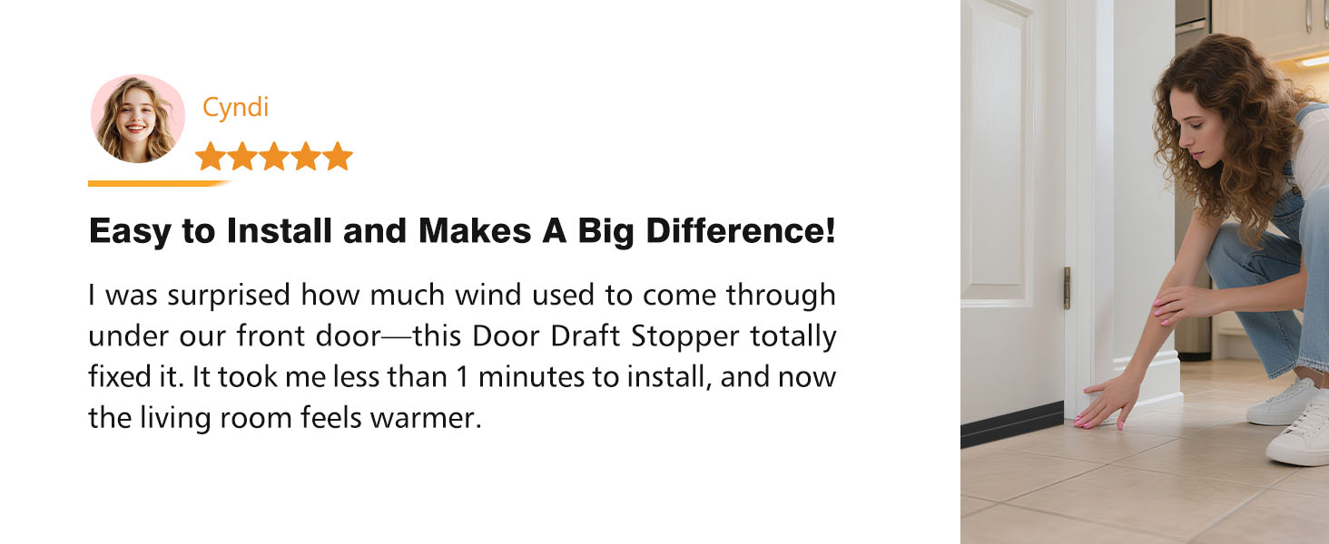 door draft stopper