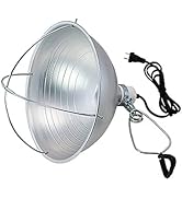 GREATIDE Brooder Lamp with Bulb Guard and 10.5 Inch Adjustable Aluminum Reflector and 6 Feet 18/2...