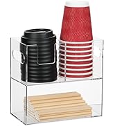 MYITYARD Coffee Cup Holder for Countertop, 2-Tier Clear Acrylic Cup Organizer, Coffee Bar Accesso...