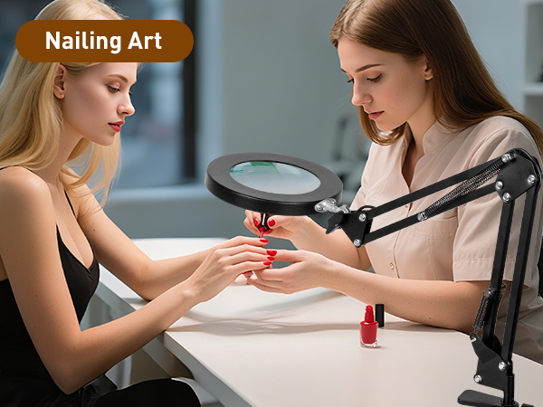 esthetician magnifying lamp large lighted magnifying glass lamp with lightNailing Art