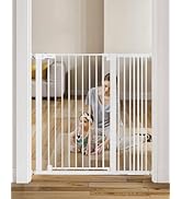 COMOMY 42" Extra Tall Baby Gate for Stairs Doorways, Fits Openings 29.5" to 43.3" Wide, Auto Clos...