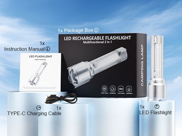 super bright flashlight rechargeable