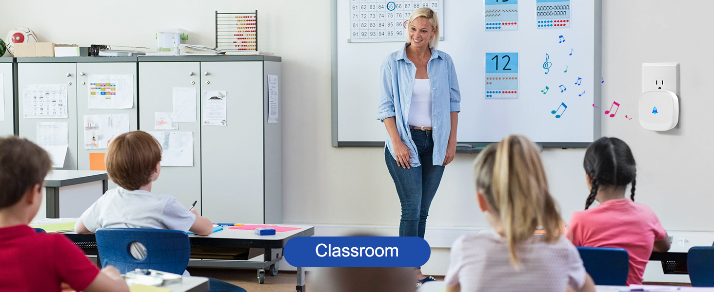 Wireless doorbell for classroom