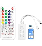 iNextStation SP611E Bluetooth Pixel LED Smart Controller Sync Music DC5V-24V APP/IR Remote Contro...