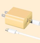 Phone Charger, 2 Pack 20W PD USB C Wall Fast Charger Adapter with 2 Pack 6FT Type C to Ligh.tning...