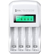 EBL LCD Battery Charger Smart Individual 907 AA AAA Rechargeable Battery Charger for Ni-MH Ni-CD ...