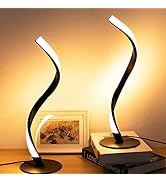 BOHON Modern Table Lamp Spiral LED Nightstand Lamps 3 Color Modes 10 Brightness Levels Desk Light...