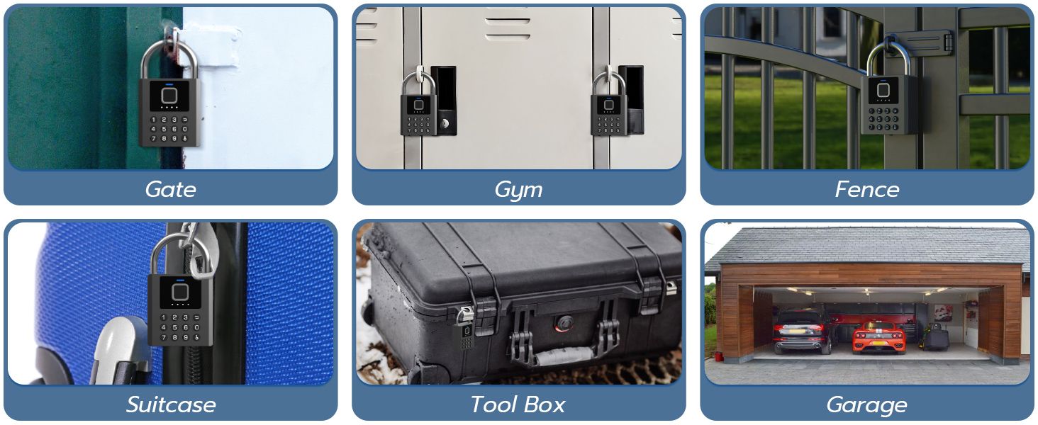 Foxlock Fingerprint Combination Padlock With Code Keypad