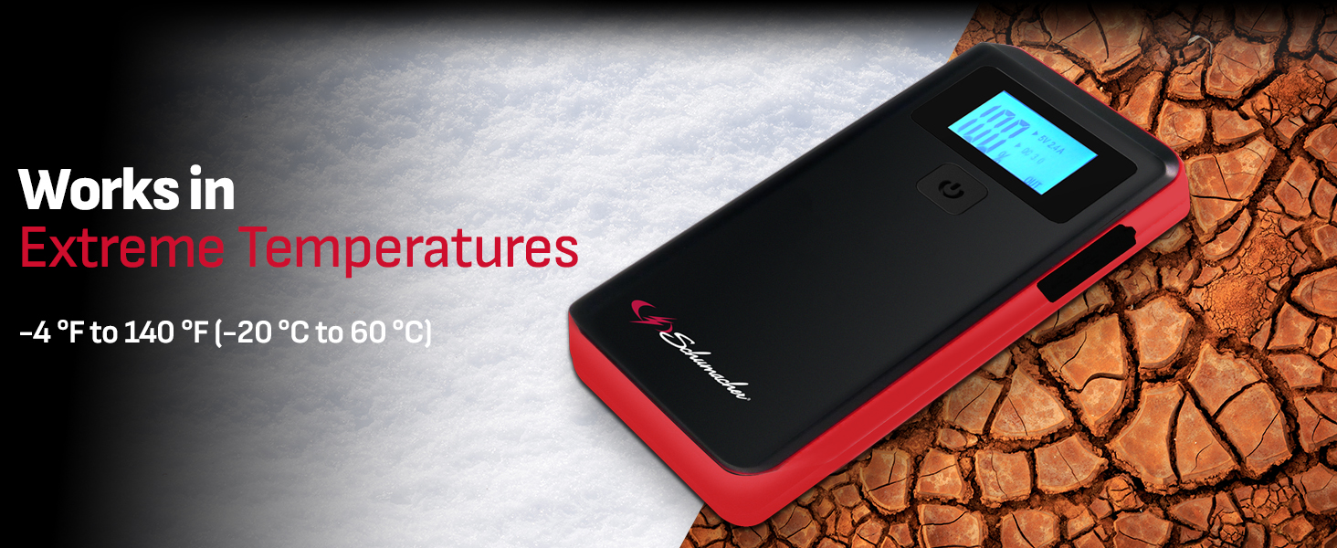 Schumacher SL1639 1000A 12V Lithium Portable Power Pack and Jump Starter 