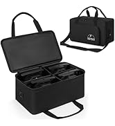 IBVIVIC 4 Par Spotlight Bag 5/16'' Padded Stage Lighting Storage Bag with Dividers, Handle, Strap...