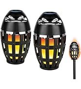 Houkiper Outdoor Bluetooth Flame Speakers, 2PACK 5.0 Indoor/Outdoor Wireless Speakers with Stakes...