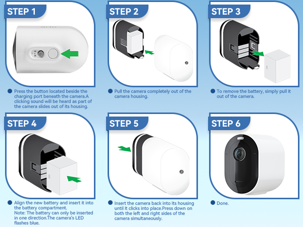 compatible with Arlo VMC4240B VMC4250P VMS4340P VMC4350P VMC4350B VMS4440P VCS4440B VMC4450P