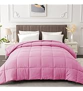 MATBEBY King Comforter Duvet Insert - All Season Pink Comforters King Size - Quilted Down Alterna...