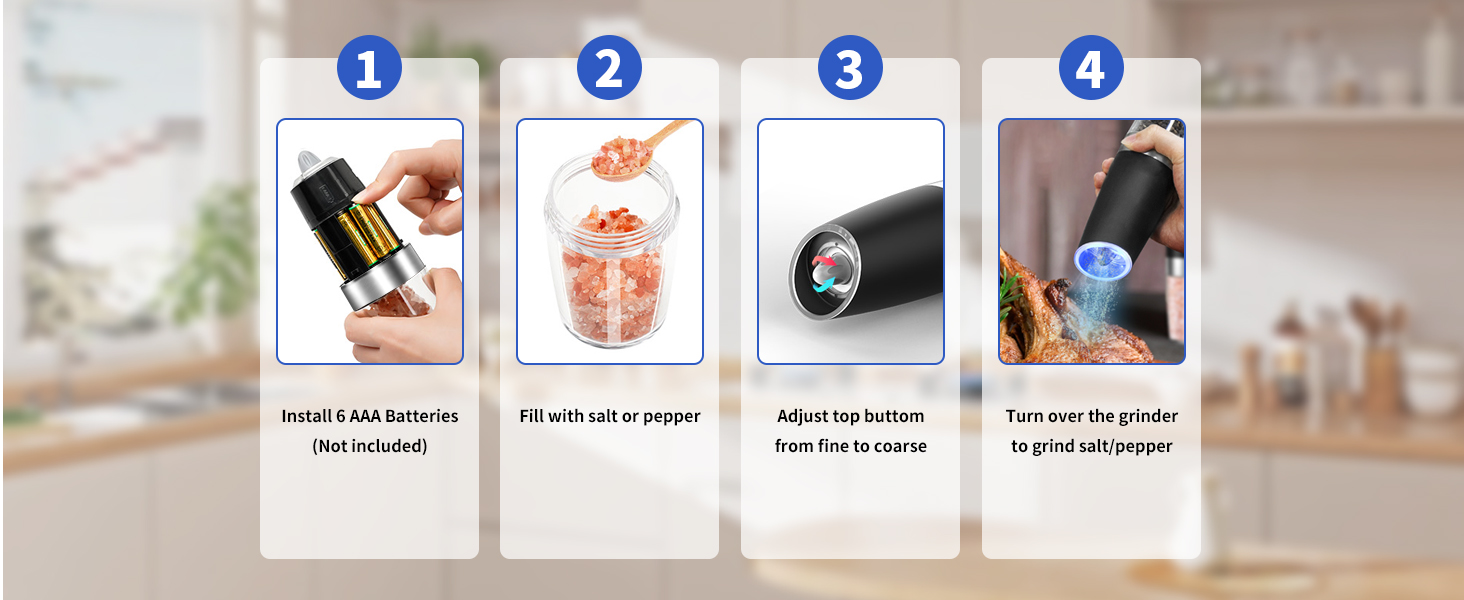 salt pepper grinder set