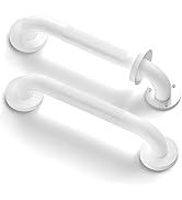 Grab Bars for Shower Heavy-Duty(2Pack) 12-Inch Knurled White ADA Compliant 500lbs for Bathroom Ba...