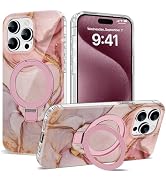 ETPESOK for iPhone 14 Pro Case Marble Pattern with Magnetic Ring Holder [Compatible with MagSafe]...