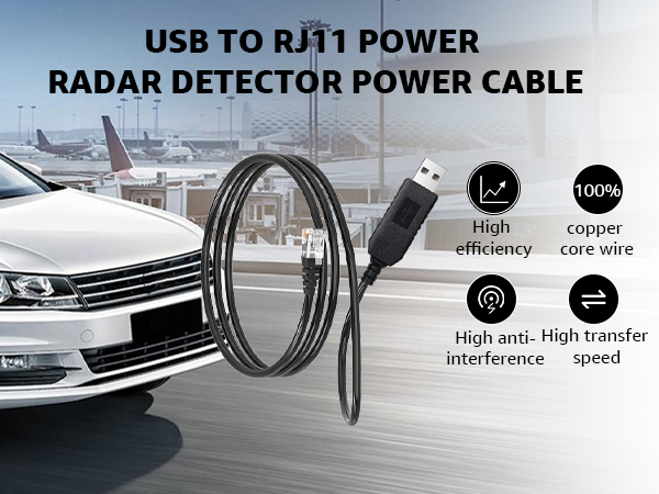 for Escort Radar Detector Power Cord