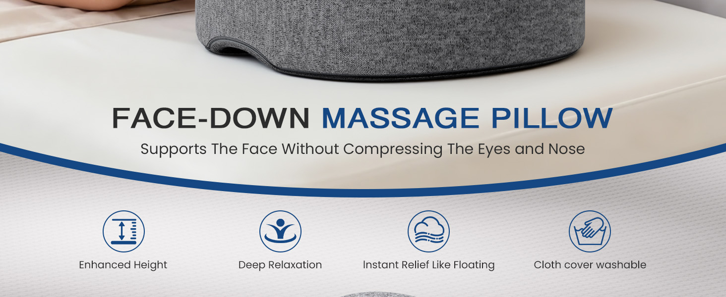 A-Pce Face Down Pillow Massage Headrest for Bed