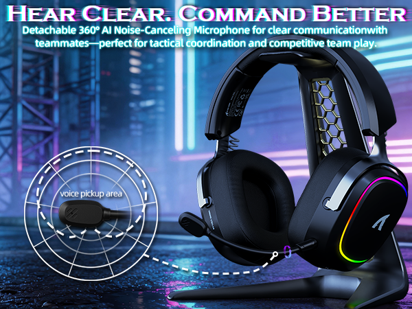 ATTACK SHARK G800 Wireless RGB Gaming Headset