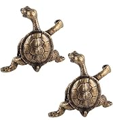 2Pcs Turtle Incense Stick Holder Exquisite Sleep Home Decor Antique Bronze Aid Handcrafted Beauti...