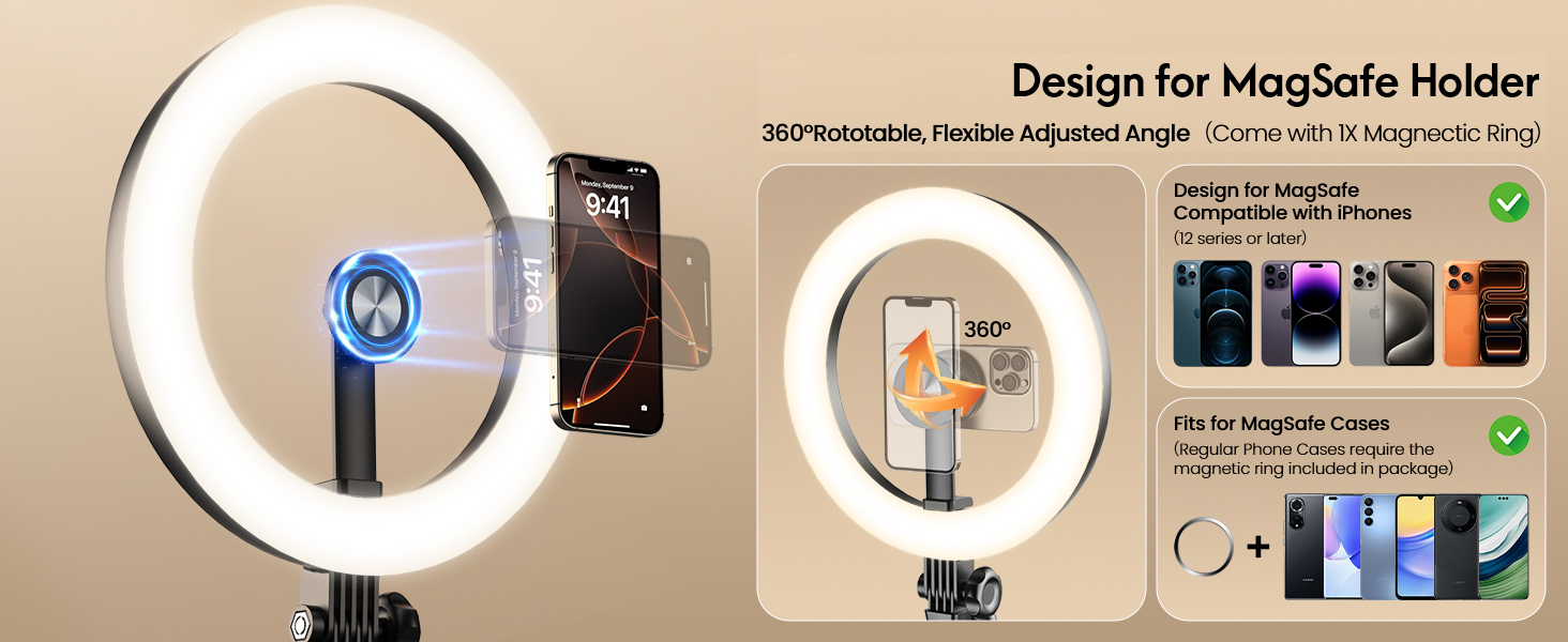 ring light with Magnectic Holder