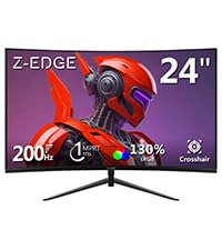 Z-Edge 24 inch Gaming Monitor, 200Hz 165Hz Curved 1650R Computer Monitor, FHD 1080P, Ultra-Fast MPRT...