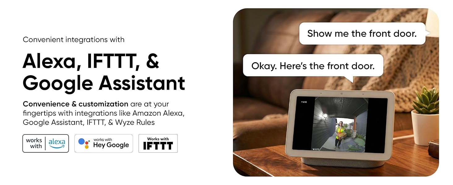 Wyze Battery Video Doorbell Voice Assistants