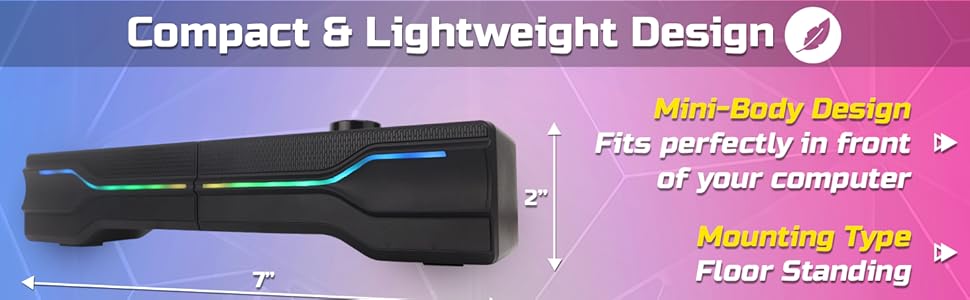 indoor speaker usb powered sound bar corded speaker speakers gamer pc speakers led rgb pc soundbar