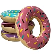 4E's Novelty Donut Pool Floats for Kids &amp; Adults 30" Swim Rings Tubes Floaties for Swimming Pool,...