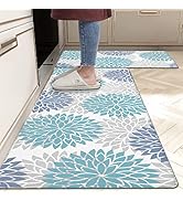 Anti Fatigue Kitchen Floor Mats Set of 2 Thick Cushioned Kitchen Rugs Mats Set Waterproof No...