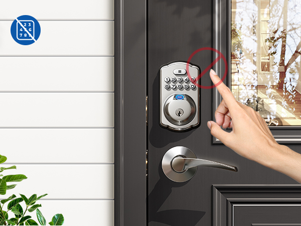 keyless entry door lock deadbolt with handle set